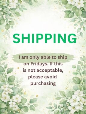 Shipping Information **NOT For Sale
